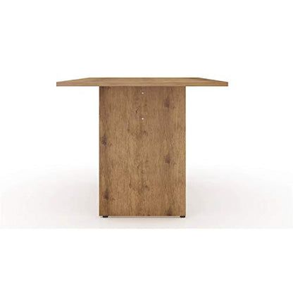 Manhattan Comfort Nomad Mid Century Modern Rustic Dining Table, 67.91", Nature - WoodArtSupply