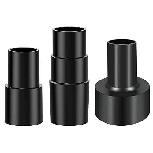 3Pcs Universal Vacuum Hose Adapter Wet Dry Plastic Vacuum Converter Hose Adapter kit 2-1/2" to 1-1/4", 1-1/4" to 1-3/8" to 1-1/2", 1-3/8" to 1-1/4" - WoodArtSupply