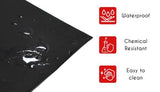 EISCO Rubber Vinyl Apron, Medium (27" W x 36" L) - Adjustable Bib Apron for Dishwashing, Butcher, Laboratory - Black EISCO