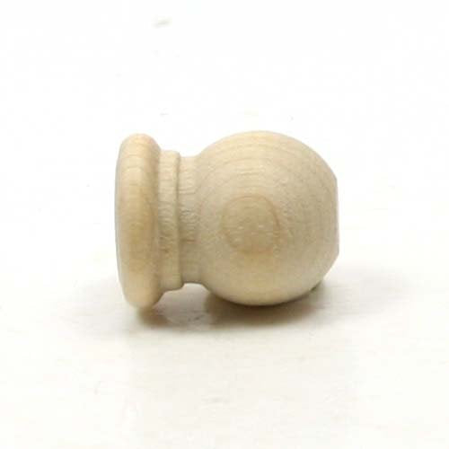 Mylittlewoodshop Pkg of 12 - Finial Dowel Cap - 3/4 inches Tall with 1/4 inch Hole Unfinished Wood (WW-DC8052-12) Unique Wood Shapes