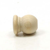 Mylittlewoodshop Pkg of 12 - Finial Dowel Cap - 3/4 inches Tall with 1/4 inch Hole Unfinished Wood (WW-DC8052-12) Unique Wood Shapes
