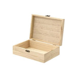 Cregugua 6 Pack Unfinished Wood box with Lid Crafts Wooden Box for DIY Arts Project (8.3x6x2.7 Inches) Cregugua