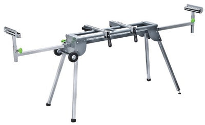 Genesis GMSS400W Universal Heavy-Duty Folding Miter Saw Stand with Quick-Release Mounting Brackets, Tool-Free Adjustment, Wheels, and All-Steel
