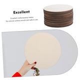 Tofficu 20pcs DIY Graffiti Wood Chips Christmas Decor Wooden Plate Decoupage Paper Round Cutout Tiles Unfinished Wood Circles Unfinished Wooden Board Tofficu