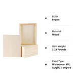ADXCO 8 Pack Wood Panels 8 x 10 inch Wooden Canvas Board Unfinished Wooden Panel Boards for Painting, Arts, Pouring Use with Oils, Acrylics ADXCO