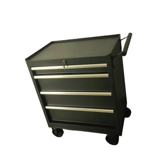 Tool Dorm Storage Cabinet 27Inch Metal Storage Cabinet with 4 Drawer,Rolling Wheel, Cold Rolled Steel, Black Powder Coating, Suitable for Garage, Generic