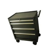 Tool Dorm Storage Cabinet 27Inch Metal Storage Cabinet with 4 Drawer,Rolling Wheel, Cold Rolled Steel, Black Powder Coating, Suitable for Garage, Generic
