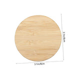 Operitacx 30 Pcs Round Bamboo Unfinished Round Chips Unfinished Wooden Cutouts Wood Slice Ornaments Unfinished Wooden Slices Blank Cds Kids Painting Operitacx