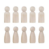 NUOBESTY Natural Unfinished Wooden Peg Doll Bodies Family Member Great for Arts and Crafts 20 Pcs NUOBESTY