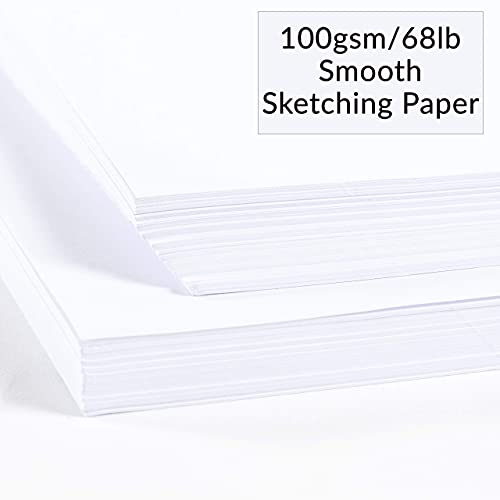 Sketch Pad 9"x12", 2 Pack, 100 GSM, 100 Sheets Perforated (Pack of 2 - Jumbo Sketchbook Pads 9" x 12") - WoodArtSupply