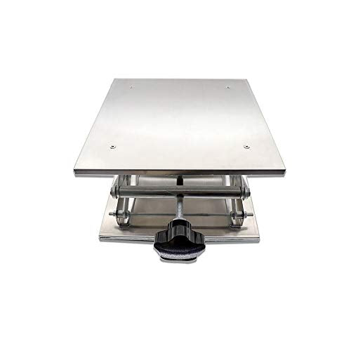 LabZhang 6" x6",Stainless Steel Lab Jack Scissor Stand Platform,Lab Lift Stand Table, Scientific Scissor Lifting Jack Platform,Expandable Lift Height LabZhang