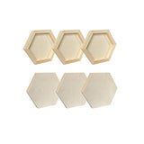 6 Pieces 6'' x 7'' Unfinished Wooden Hexagon Painting Panel Boards for Crafts, Blank Wood Canvas Panels for Pouring Art Cregugua