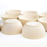Chica and Jo Set of 50 Small Unfinished Wooden Bowls - Pinch Bowls, Condiment Cups, Salt Cellars (50) Chica and Jo