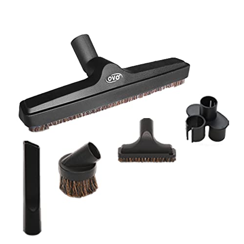 OVO 5PCS Universal Vacuum Cleaner Accessories Accessories-12in Floor, Dusting, Crevice, Board Caddy Tool, Upholstery Brush, 1 1/4 inch (32mm) Inner OVO