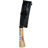 KAKURI Japanese NATA Hatchet Tool with Protruding Tip 7" [Single Bevel] Made in Japan, Heavy Duty Garden Axe Tool with Wood Handle for Cutting, KAKURI