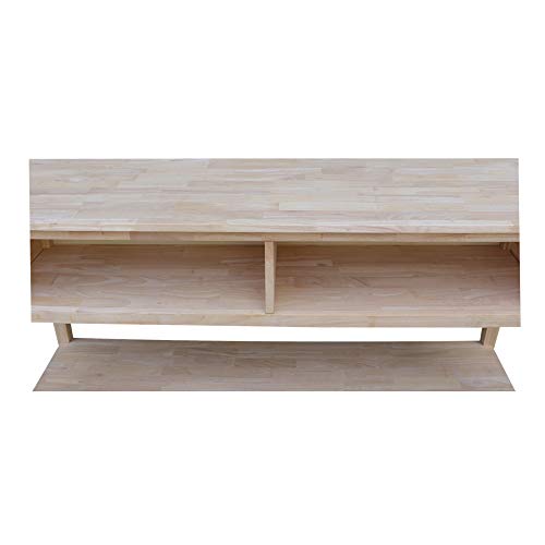 International Concepts Unfinished Entertainment/TV Stand, 60-Inch, Unfinished