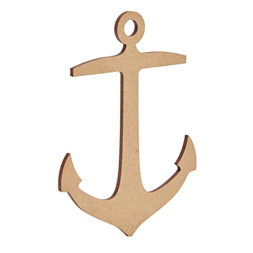 24 Pieces Unfinished Nautical Wood Cutouts for Crafts, Wooden Sailboat, Mermaid, Anchor, Ship Wheel for DIY Projects Genie Crafts