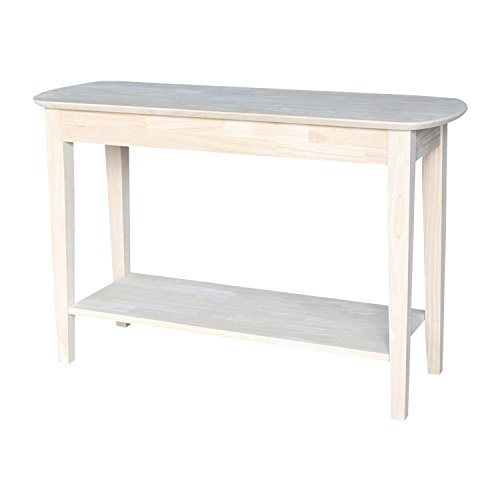 International Concepts Phillips Oval Sofa Table, Unfinished - WoodArtSupply