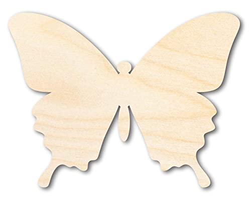 Unfinished Wood Butterfly | Insect | Animal | Wildlife | Craft Cutout | up to 24" DIY 5" / 1/4" 24 Hour Crafts