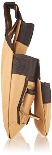 Style n Craft 9-Pocket Carpenter’s Nail and Tool Pouch, Heavy-Duty 600D Polyester Tool Pouch with Metal Hammer Holder and Metal Tape Clip, Khaki and Style N Craft