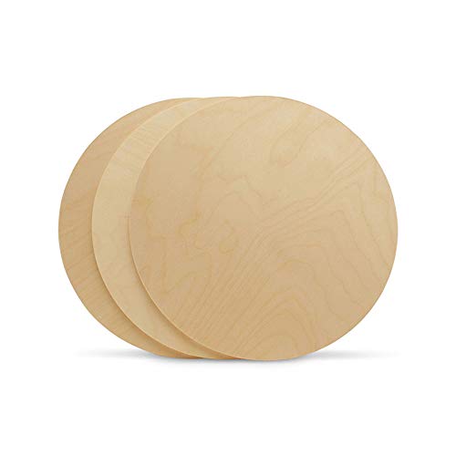 Wood Circles 16 inch, 1/4 Inch Thick, Birch Plywood Discs, Pack of 5 Unfinished Wood Circles for Crafts, Wood Rounds by Woodpeckers - WoodArtSupply