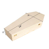 Creative Hobbies Large 18 Inch Halloween Coffin Box - Fillable Hinged Box for Halloween Décor, Party Favor, Goth, Doll Coffin, Coffin Ring Box, Pet Creative Hobbies