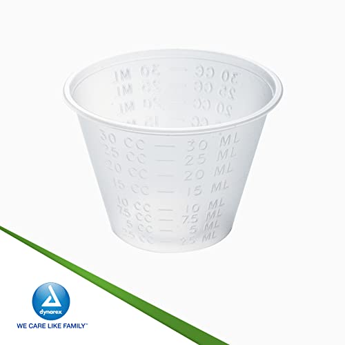 Dynarex 4258 Medicine Cup, 1 oz., Easy-to-Read CC and ML Graduation, Pack of 100 VersaPro