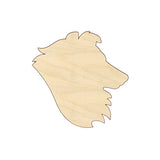Collie Dog Head Wood Craft Unfinished Wooden Cutout Art DIY Wooden Sign Inspirational Wall Plaque Rustic Wall Art Hanging Decor for Living Room Arupkeer