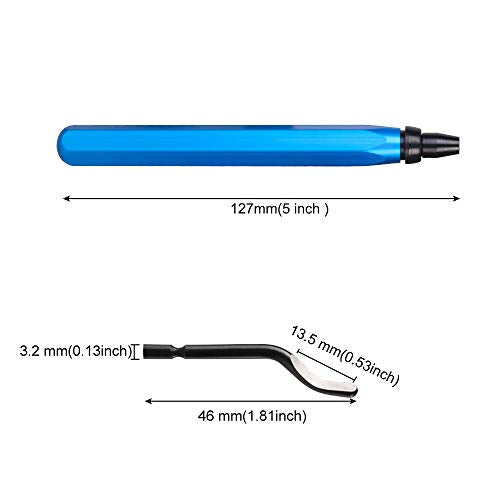 Deburring Tool, Deburrer with Metal Handle+11 HSS(Steel) Blades 360 Degree Rotatable Deburring Tool for Resin, Pipe Copper, Plastic, 3D Printer, PVC - WoodArtSupply