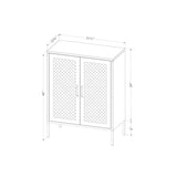 South Shore Eddison Metal Mesh 2-Door Storage Cabinet, Sage Green South Shore