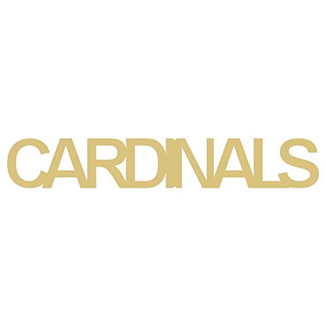 Word Cardinals Cutout Unfinished Wood Sports Decor Home Decor Door Hanger MDF Shape Canvas Style 1 (18") Diverse Woodworking