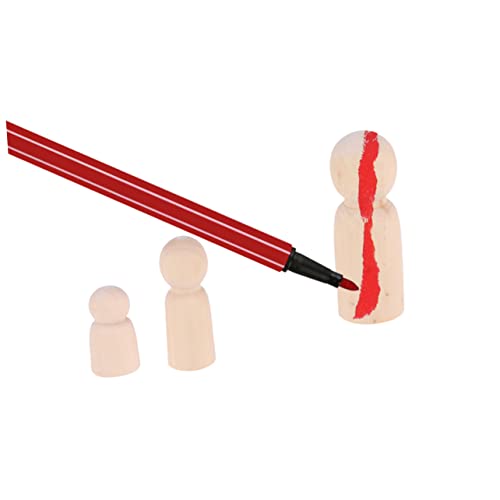 VILLCASE 10pcs Wooden People Shapes Wooden People Toys Wooden Peg People Unfinished Wooden Family Peg Dolls Wooden People Figures Kids Mannequin DIY VILLCASE