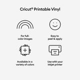 Cricut Printable Vinyl 10 Count, Printable Vinyl for Letter Stickers, Labels & Decor, Vinyl Paper for Inkjet Printer, Compatible with Cricut Maker, Cricut