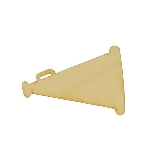 Package of 10, Small 4" X 2.75" X 1/8" Baltic Birch Plywood Megaphone Wood Cutout for Art & Craft Project, Made in USA - WoodArtSupply