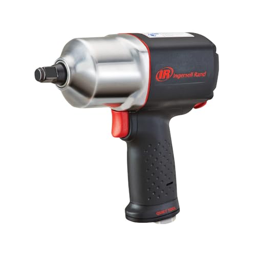 Ingersoll Rand 2135QXPA 1/2" Drive Air Impact Wrench, Quiet Technology, 1,100 ft-lbs Powerful Nut Busting Torque, Lightweight, Black - WoodArtSupply