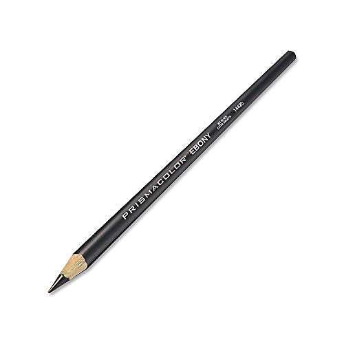 Prismacolor Ebony Graphite Drawing Pencils, Black, Box of 12 - WoodArtSupply