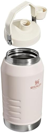 Stanley Iceflow Fast Flow Jug | Recycled Stainless Steel Water Tumbler | Keeps Drink Cold and Iced for Hours | Easy Carry Handle | 64 OZ | Rose STANLEY