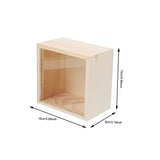 ABOOFAN 5pcs Box Storage Wooden Box Arts and Crafts for Adults Clear Keepsake Boxes with Lids Jewelry Gift Boxes for Earrings Unfinished Wooden Crate ABOOFAN