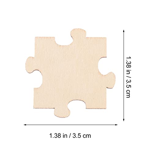 Toddmomy Blank Wooden Puzzle, 100Pcs Unfinished Wooden Puzzle DIY Blank Puzzle Wood Puzzle Pieces for Kids Crafts, Arts, Classroom Activities, Toddmomy