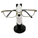 Red Dollar Handmade Wood Carved Animal Eyeglass Holder, Sunglasses Display Stand, Nightstand Home Office Desk Decor, Christmas Holiday New Year Red Dollar