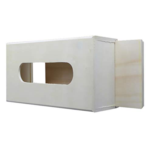 Ciieeo 3PCS Unfinished Wood Tissue Box DIY Tissue Boxes Wooden Tissue Box Square Wooden Napkin Holder for Home Craft Supplies