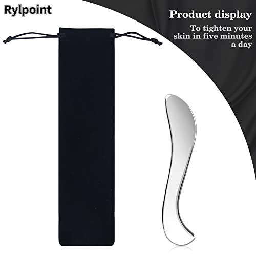 Rylpoint Guasha Massage Tool, Grade Stainless Steel Scraping Tool for Soft Tissue Scraping,Upgrade Massage Tool, Physical Therapy Stuff,Used for Rylpoint