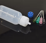 Expesumas 6 Pcs Glue Applicator Bottles, 30ml Plastic Squeezable Dropper Bottles with Blunt Needle Tip 14ga 16ga 18ga 20ga for Glue Applications, Expesumas