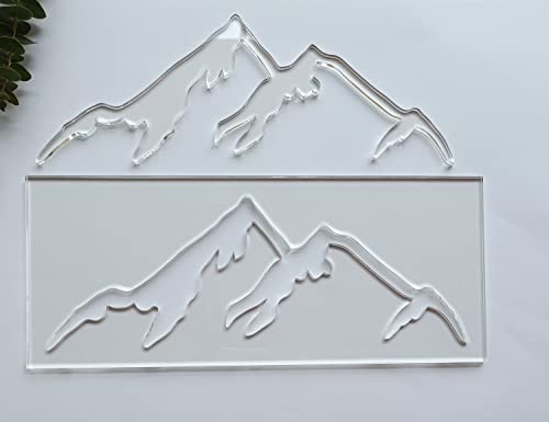 Mountain Range Router Template,Acrylic Router Template,Charcuterie Board Template for Woodworking&Craft (12''X5'') Yuxuanish
