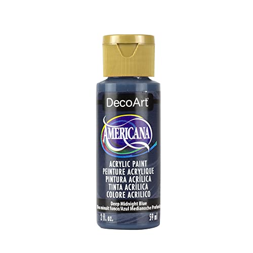 DecoArt Americana Acrylic Paint, 2-Ounce, Deep Midnight Blue - WoodArtSupply