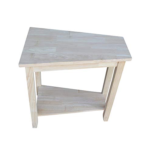 International Concepts Unfinished Keystone Accent Table, 4 in W x 16 in D (Long) -9 in D (Short) x 24 in H International Concepts