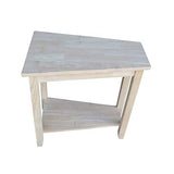 International Concepts Unfinished Keystone Accent Table, 4 in W x 16 in D (Long) -9 in D (Short) x 24 in H International Concepts
