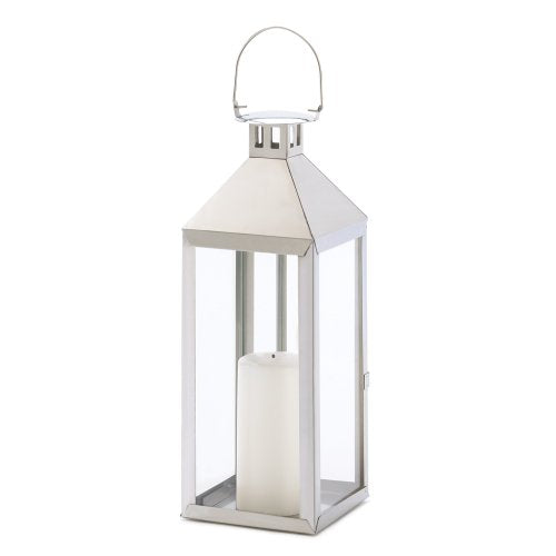 Accent Plus 57071782 Modern Candle Lantern, No Size, Gray Gifts & Decors