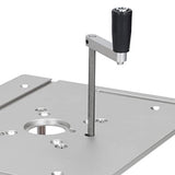 Router Lift, Standard Design Firm Fixing Aluminum Alloy Stainless Steel Universal Router Table Lfit Manual Lifting for DIY (Silver) TOPINCN