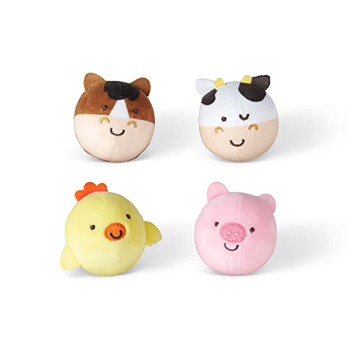 Melissa & Doug Rollables Farm Friends Infant and Toddler Toy (4 Pieces), 4 soft, round animal toys Melissa & Doug